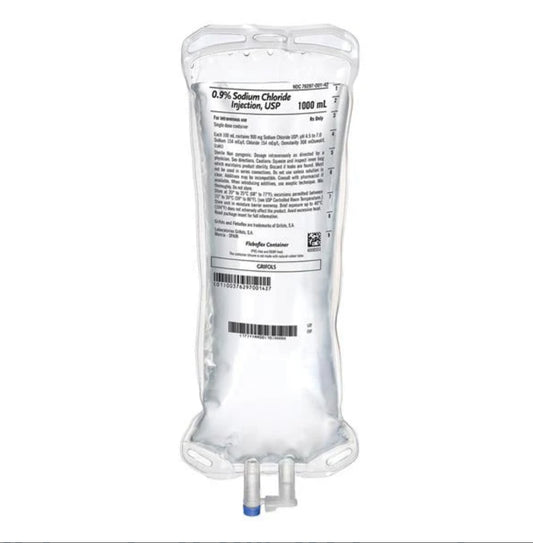 GRIFOLS 0.9% Sodium Chloride IV Solution Injection, FleboFlex 1000 mL ($60.00 Delivered)