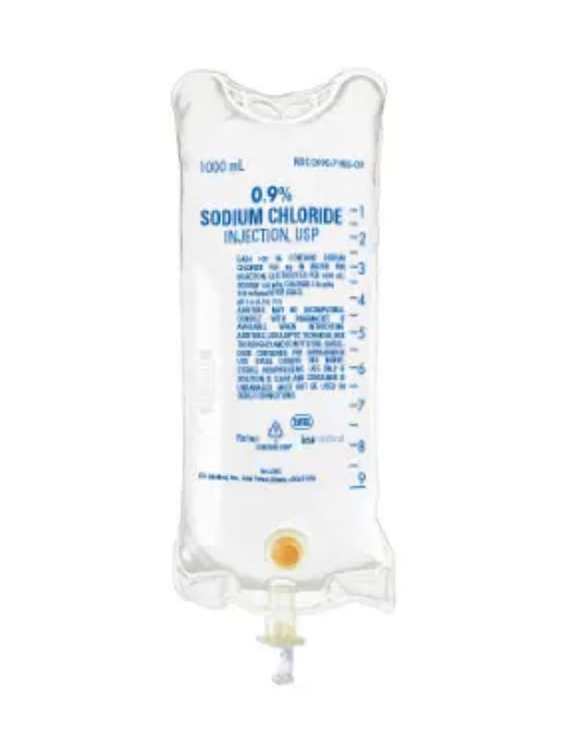 ICU MEDICAL .9% SODIUM CHLORIDE 1000ML ($75.00 Delivered)